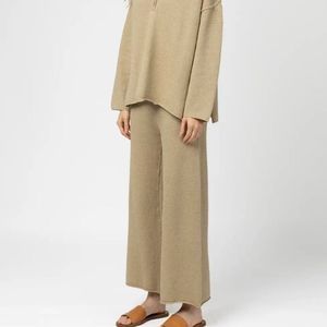 Free People Knit Loungewear Pants | Khaki | Size Small | Mod Ref